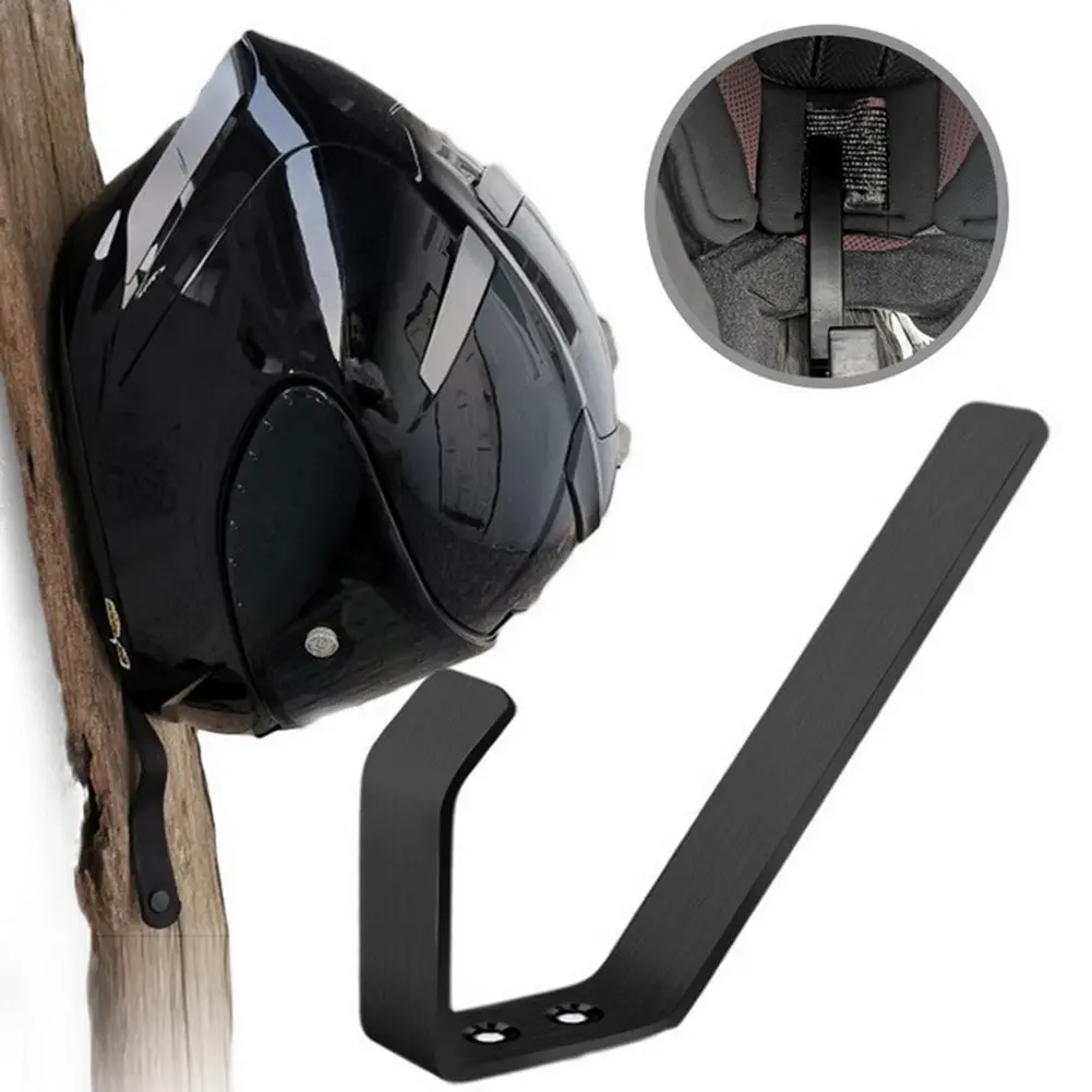 Multipurpose Motorcycle Hat Hook Display Rack with Mounting Screws Stainless Steel Motorcycle Riding Hats Bracket Space Saver