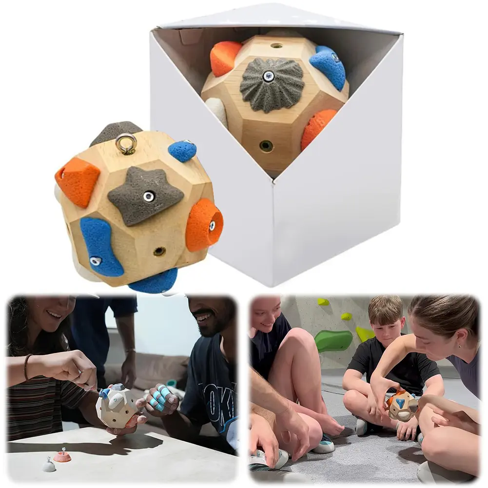Handcrafted Boulder Block Wood Handmade Giant Stones DIY Climbing Hold Block for Enhancing Manipulative Ability