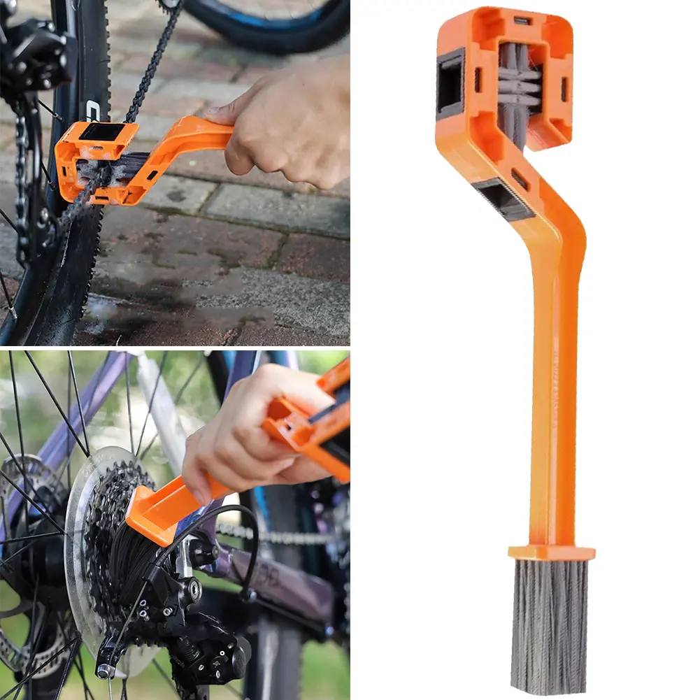 Bicycle Chain Cleaner Double Head Bike Chain Washer Cleaner Multifunction Portable Chain Gear Cleaning Tool