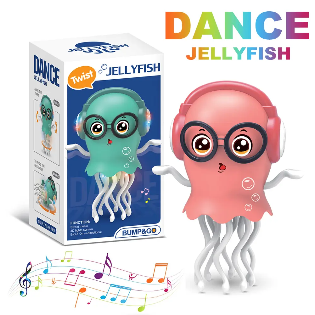 Squid Baby Toys Avoidance Lights ABS LED Lights Dance Induction Obstacle Safe Interactive Toys USB Charge Entertainment Device
