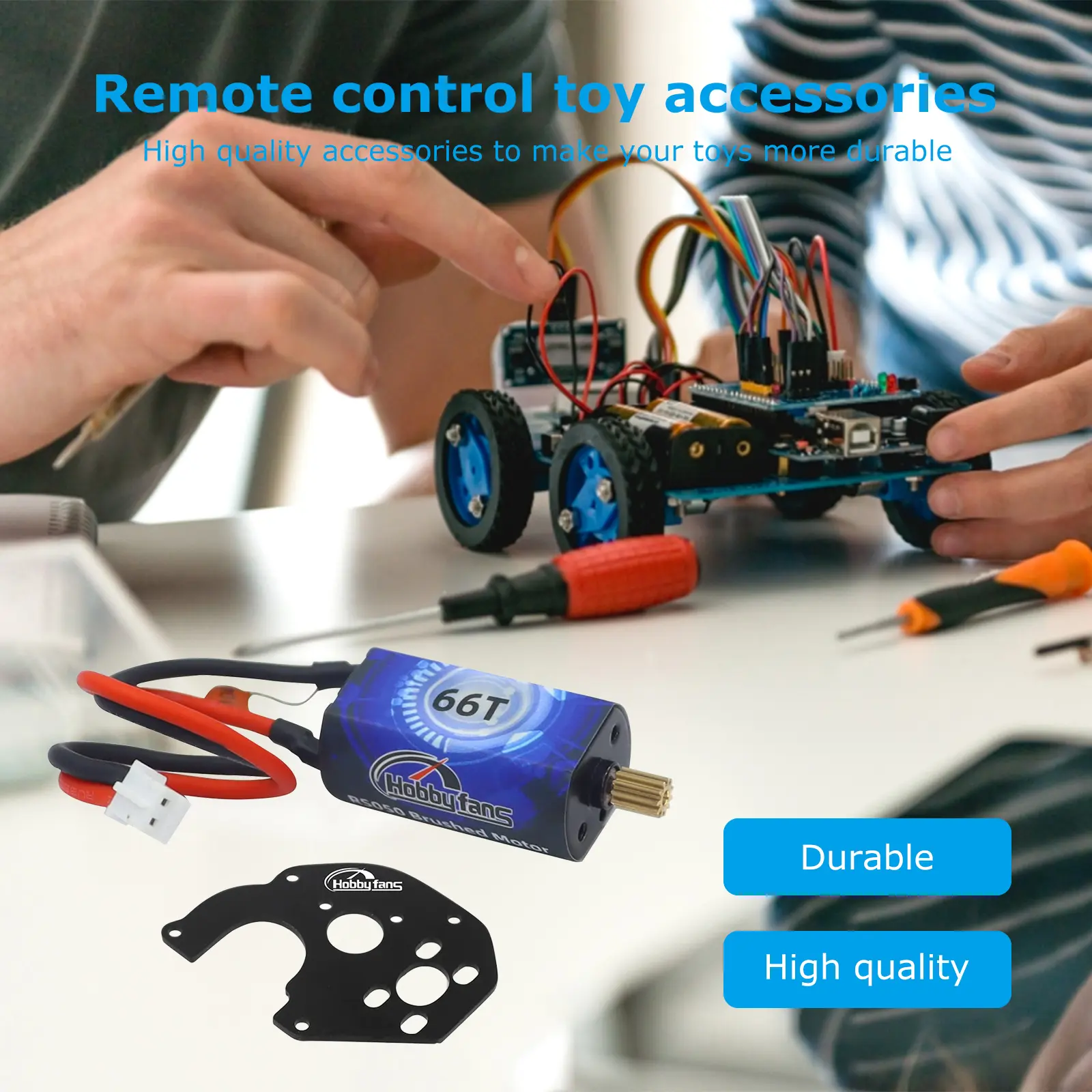050 Brushed Motor with Metal Mount Rc Crawler Motors Rc Car Parts Rc Brushed Motor Replacement Accessories for Axi00004 Axi00005
