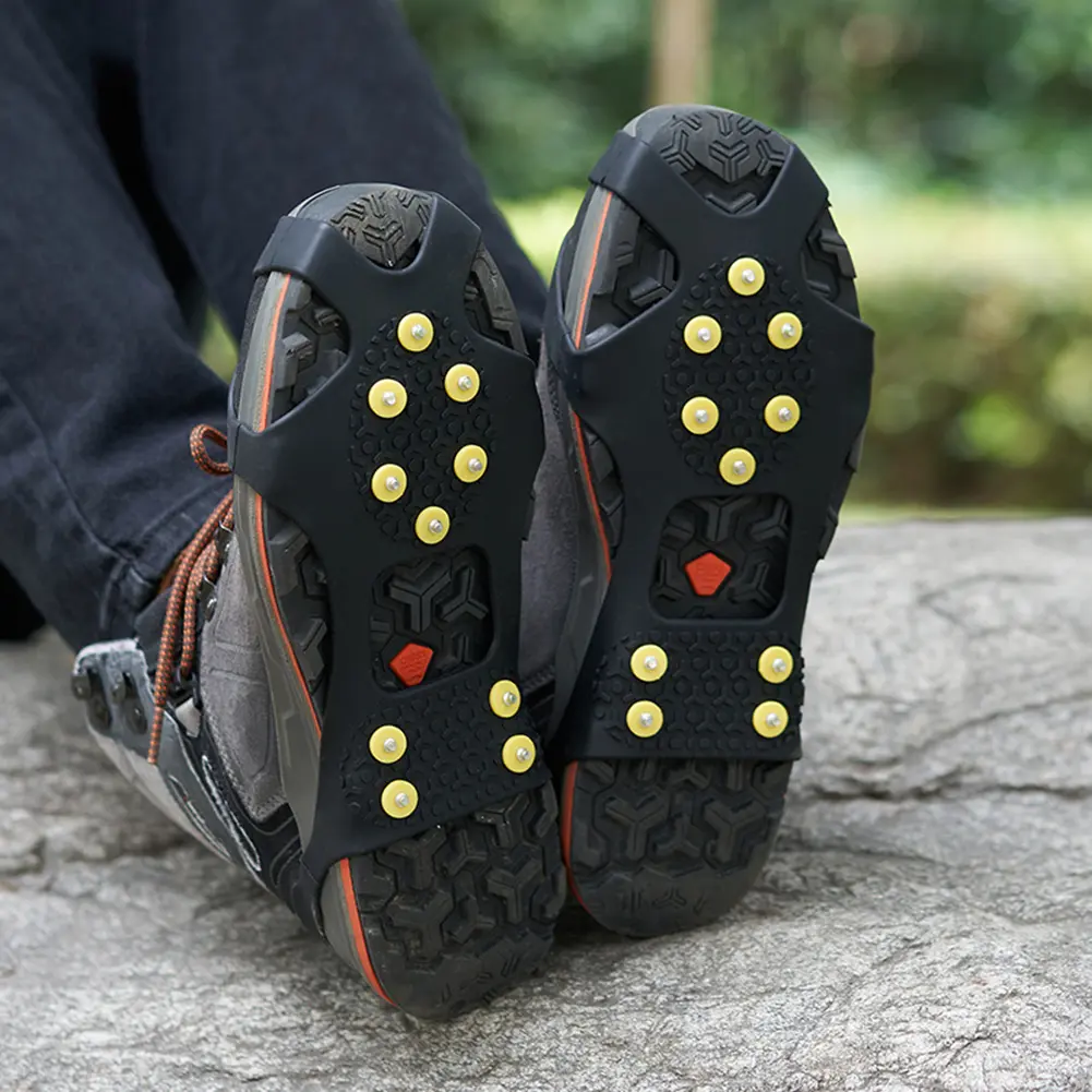 10 Teeth Mountaineering Cleats Anti-Slip Snow Claw Shoe Covers Unisex Boots Snow Cleats Outdoor Chain Shoe Spikes