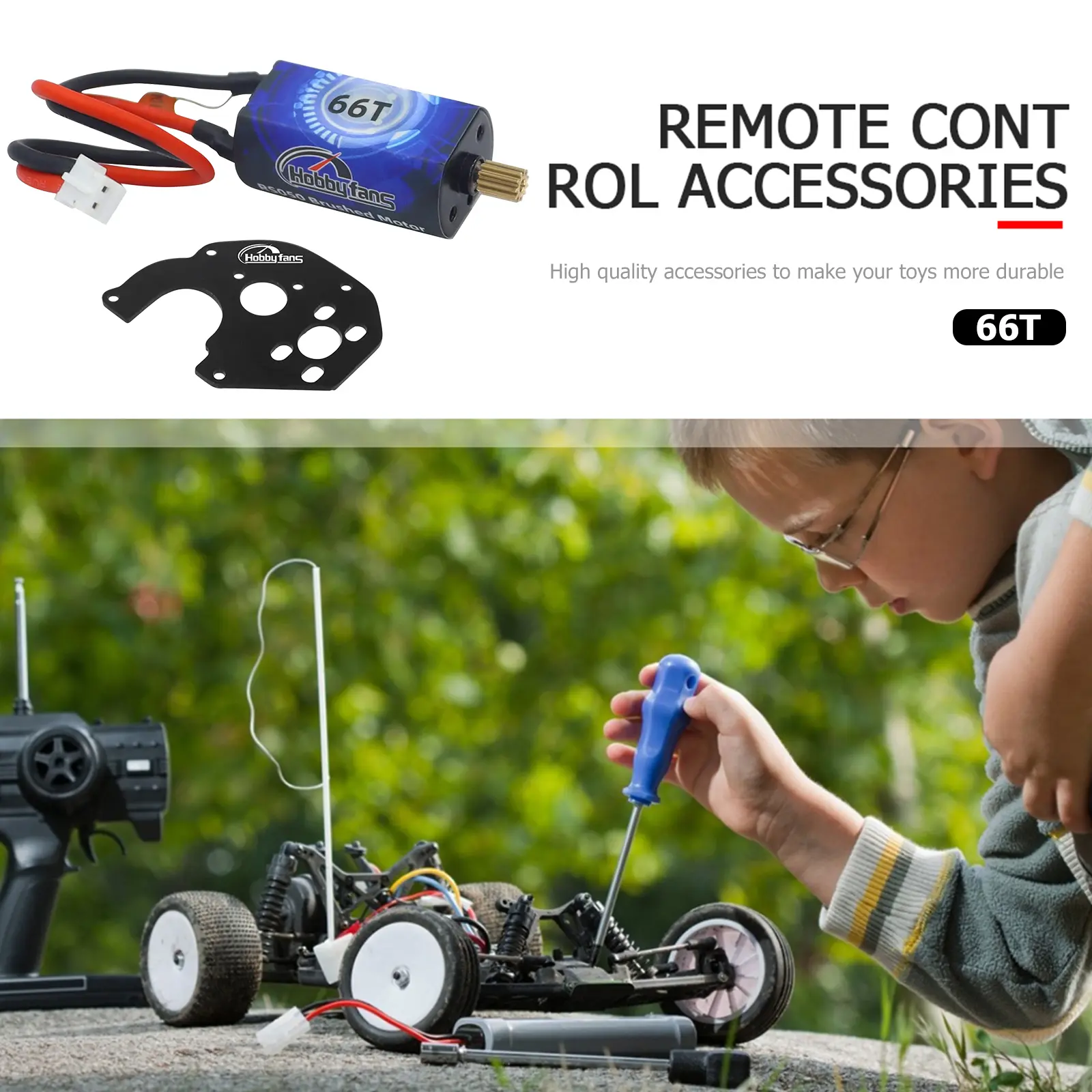 050 Brushed Motor with Metal Mount Rc Crawler Motors Rc Car Parts Rc Brushed Motor Replacement Accessories for Axi00004 Axi00005