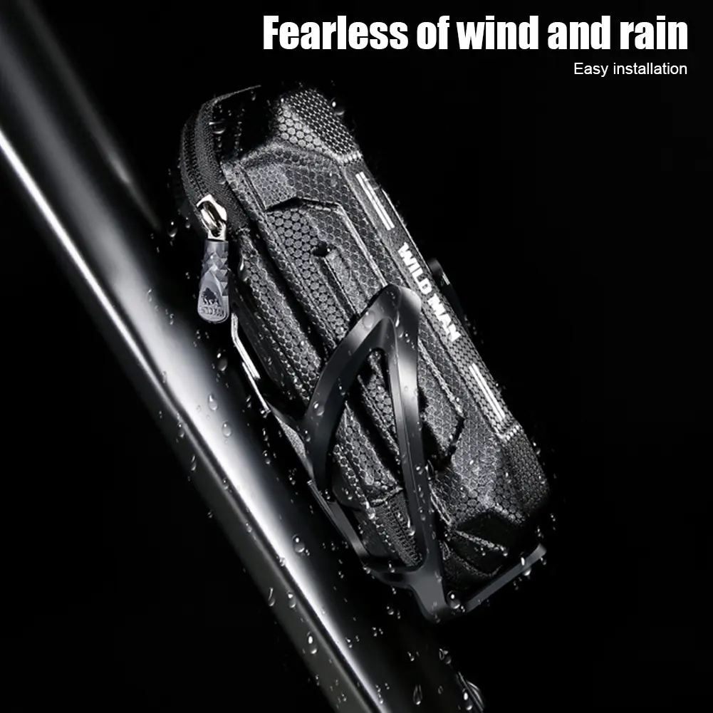 WILD MAN Bike Hard Shell Tools Package Bag Shock Absorption Kettle Rack Repair Tools Accessories Pouch Easy Installation