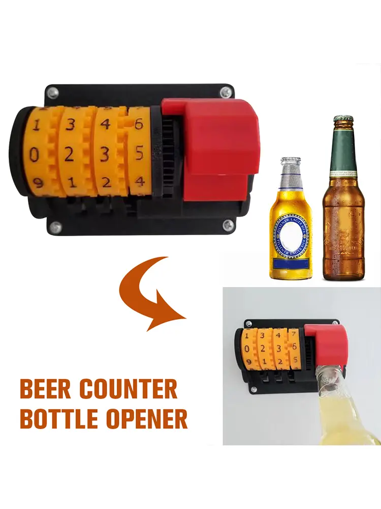 Beer Counter Bottle Opener Automatic Counting Beer Opener Tools Wall Mounted Beer Bottle Cap Counter Kitchen Gadget Accessories