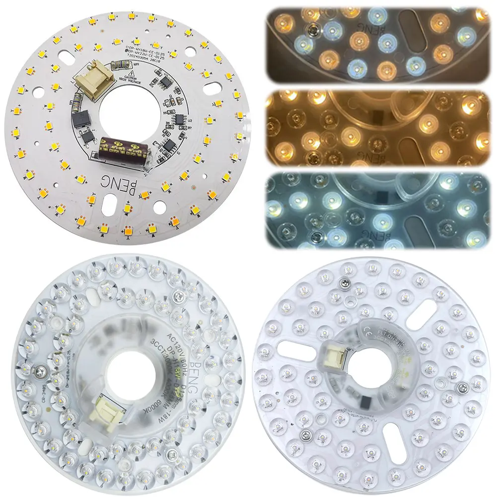3.9/4.9/6.2 Inch CRI90 Ceiling Fan Light Replacement Panel Ceiling Flush Light Replacement Panel Flush Mount Ceiling Light Panel