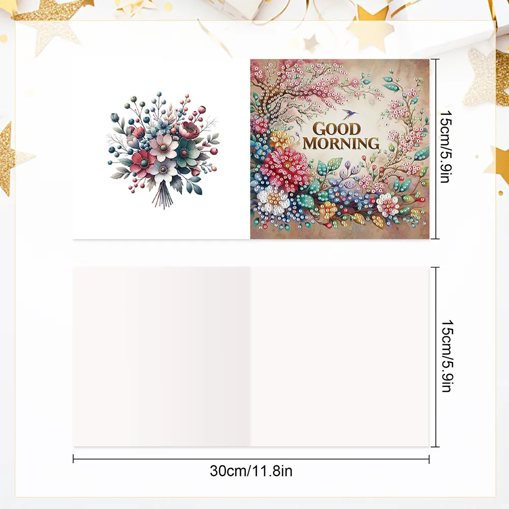 6Pcs Funny Chicken DIY Diamond Painting Card Rhinestone Painting Card Kit Diamond Painting Greeting Card for Adults Beginners