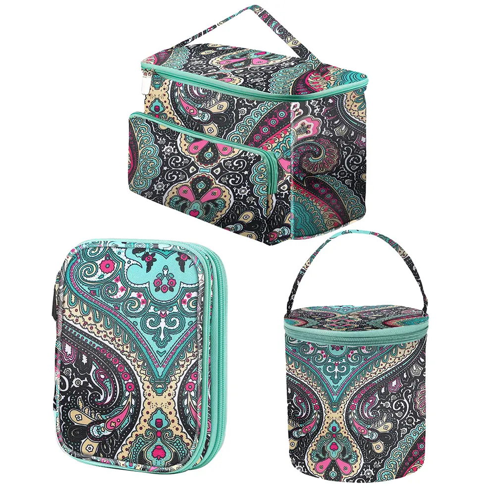 Crochet Yarn Organizer Bag Large-capacity Knitting Needles Organizer Handbag Waterproof Lightweight for Sewing Crochet Hooks