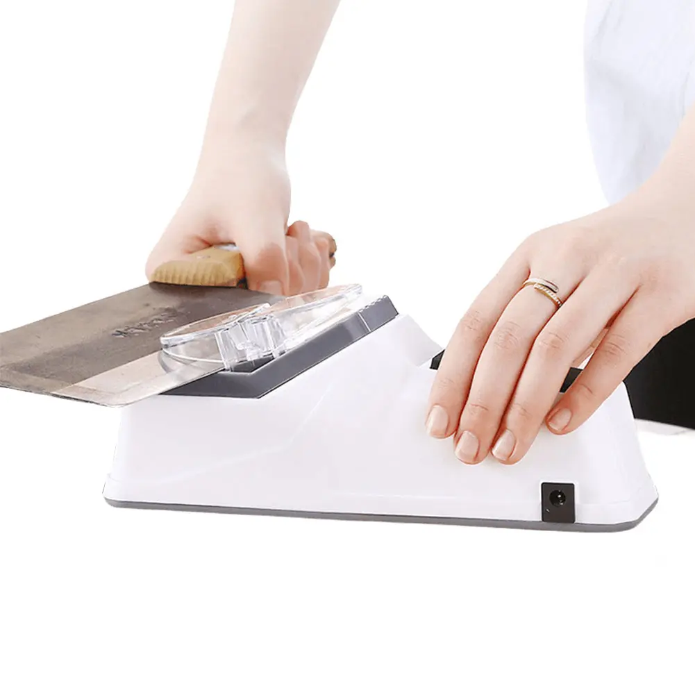 Chef Knife Sharpener with Protective Cover Electric Sharpener Machine Multifunction for Quick Sharpening & Polishing