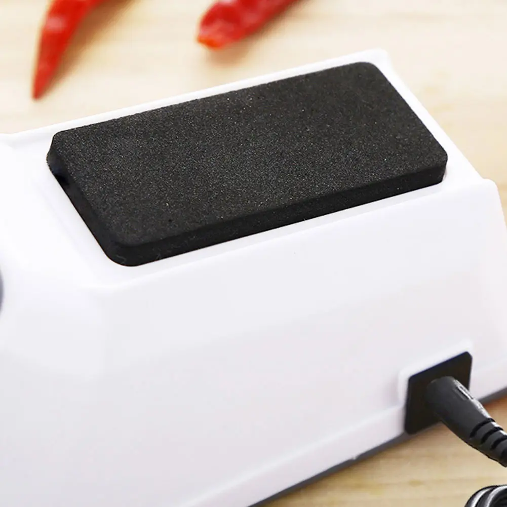 Chef Knife Sharpener with Protective Cover Electric Sharpener Machine Multifunction for Quick Sharpening & Polishing