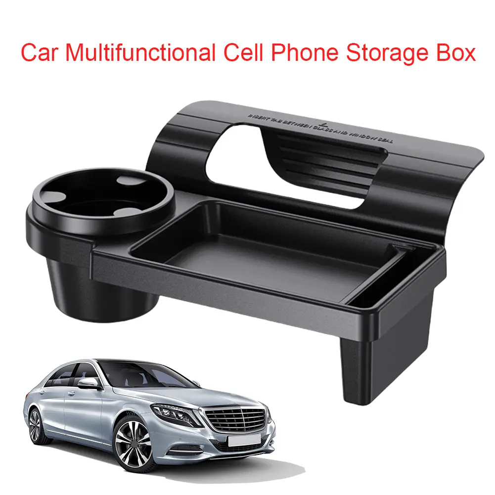 Side Door Window Storage Pocket with Cup Holder Car Side Door Storage Box Multifunctional Car Organizer Box Car Interior Parts