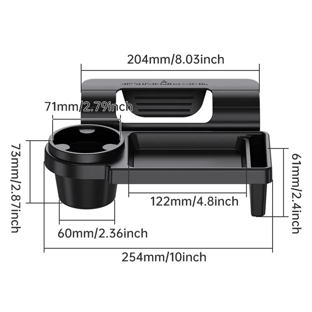 Side Door Window Storage Pocket with Cup Holder Car Side Door Storage Box Multifunctional Car Organizer Box Car Interior Parts