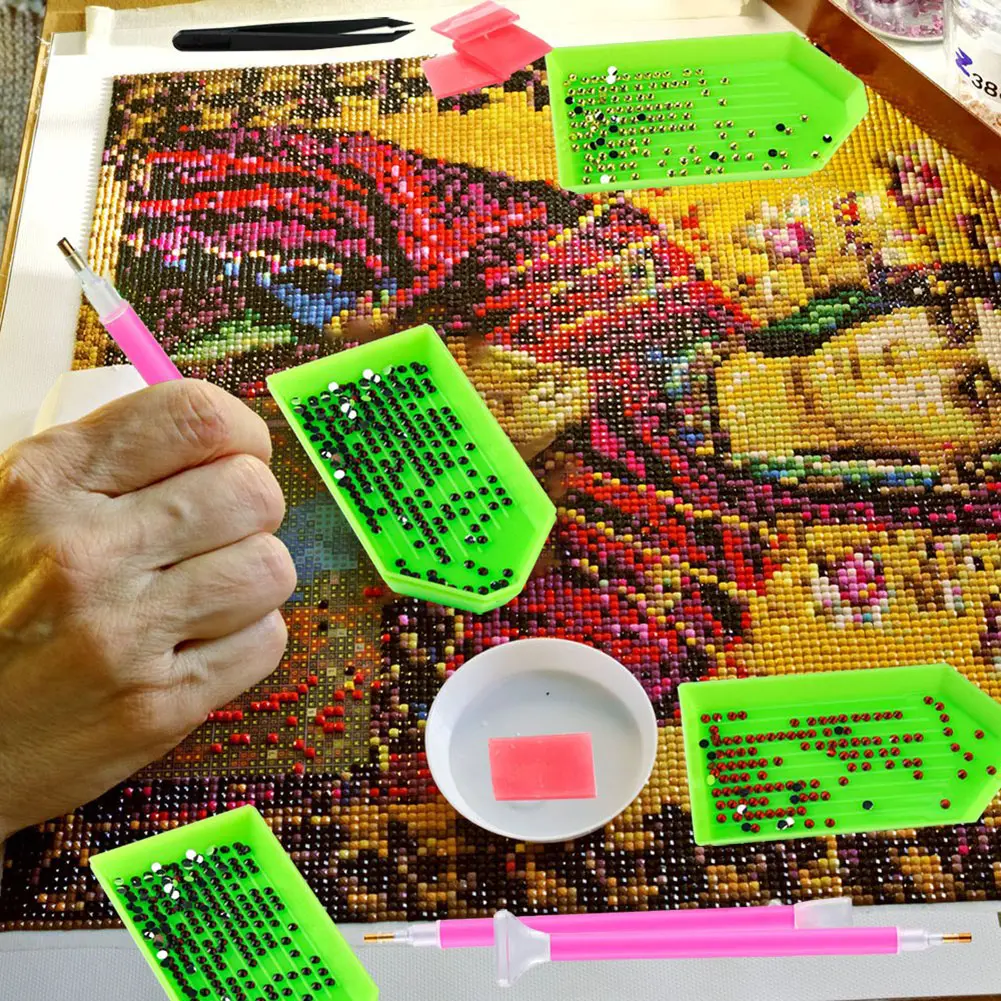 Diamond Painting Tools Set Tweezer Drill Pen Sticker Rhinestone Picture Tool Kit Beading Storage Tray Point Drill Pen