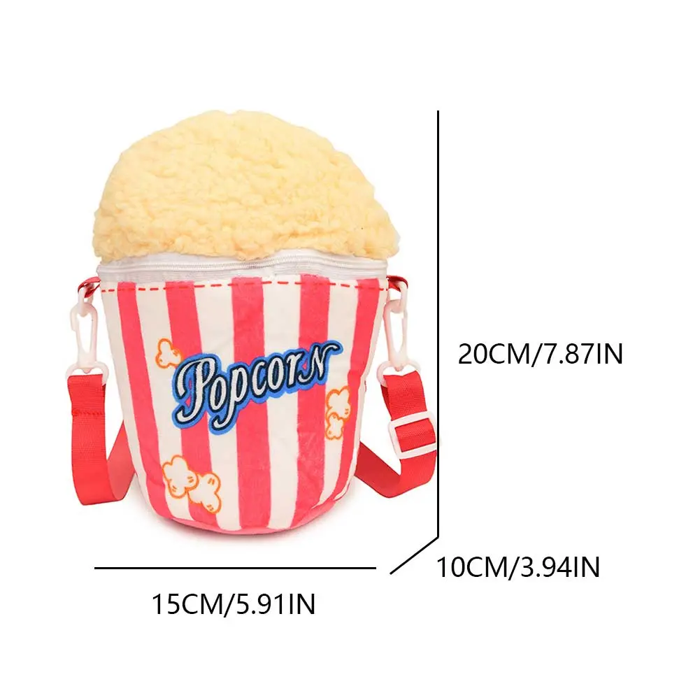 Women Cute Shoulder Bag Adjustable Strap Creative Crossbody Bag Small Popcorn Sling Bag Female Outdoor Bag