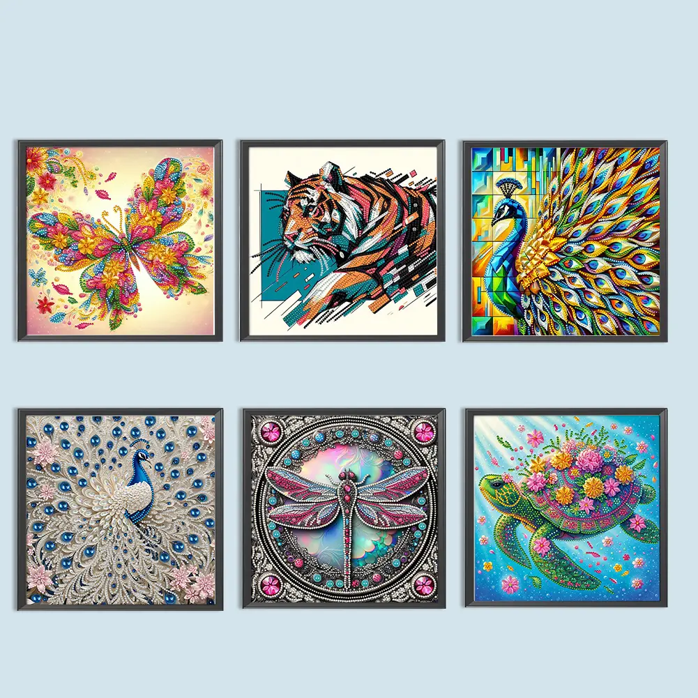 5D DIY Partial Special Shaped Drill Diamond Painting Kit Animal Decoration