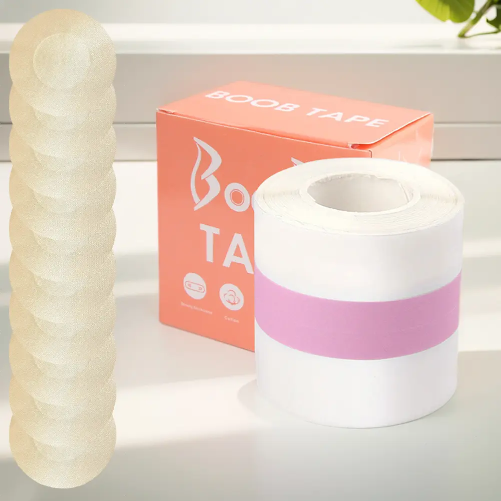 Boob Tape Adhesive Invisible Bra with 10 Nipple Covers Breast Lifting Tape Anti-Sweat Push Up Bralette for Large Breasts