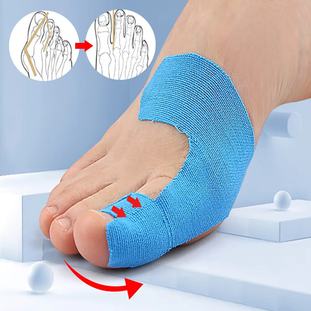 10Pcs Bunion Corrector Bunion Straightener Breathable Toe Separator Self Adhesive Hallux Valgus Orthosis Corrector for Men Women