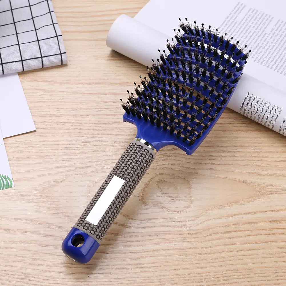 Straight Curly Hair Styling Brush Resin Bristle Scalp Massage Comb Gentle Straighten Hairdressing Styling Tools for Hair Style