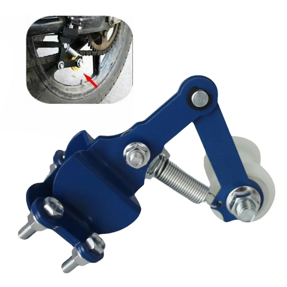 Universal Motorcycle Chain Adjuster with Guide Wheels Pulley Chain Tensioner Adjuster Roller Tools for 50cc-500cc ATV Motocross