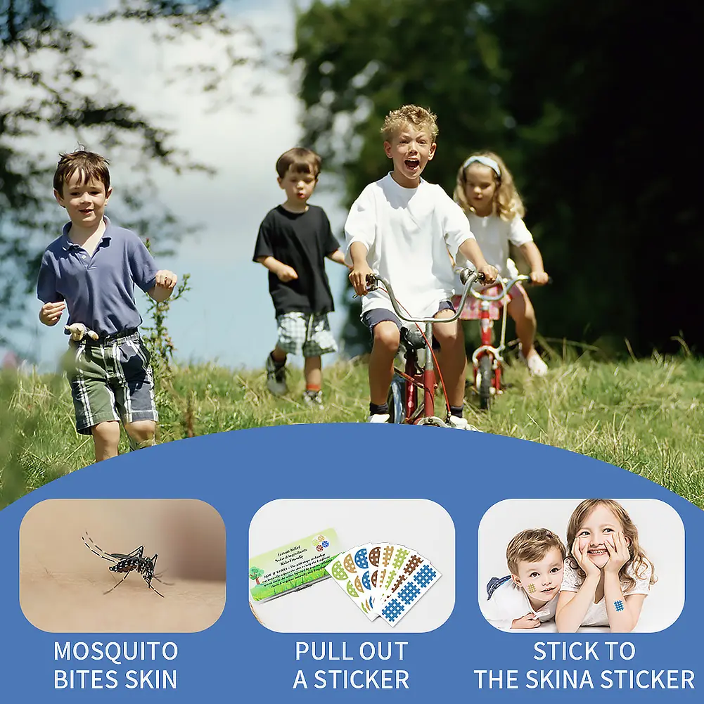 24 Patches Bug Bite Itch Relief Patch Instantly Reduce Swelling and Itching Waterproof Chemical Free Gift for Family and Friends