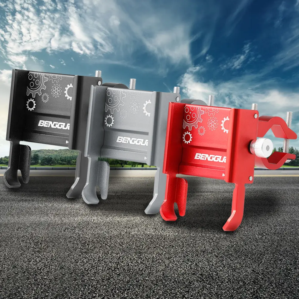 Handlebar Mobilephone Support Aluminium Alloy Mobile Phone Support 360 Degree Rotation Shockproof Cycling Equipment