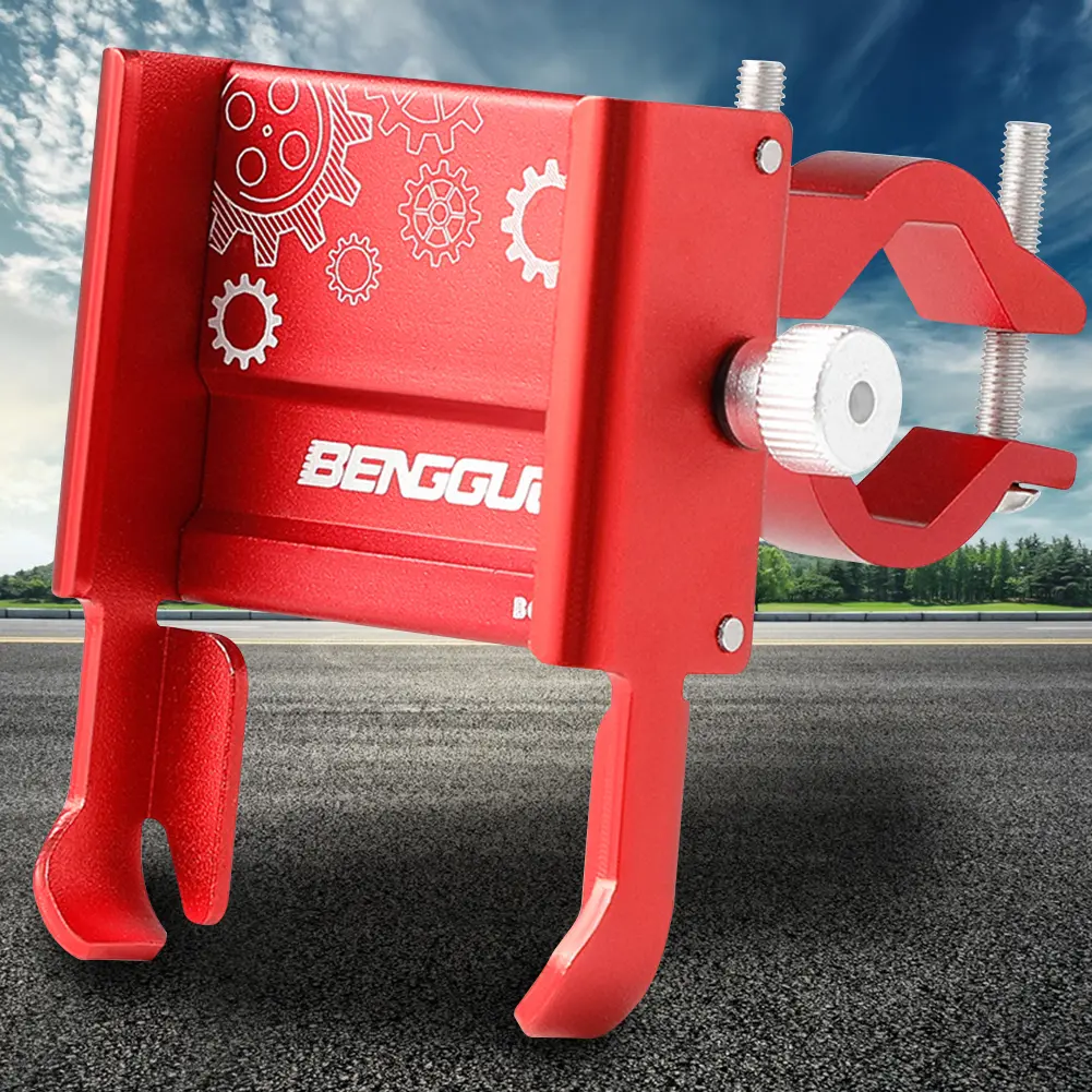Handlebar Mobilephone Support Aluminium Alloy Mobile Phone Support 360 Degree Rotation Shockproof Cycling Equipment