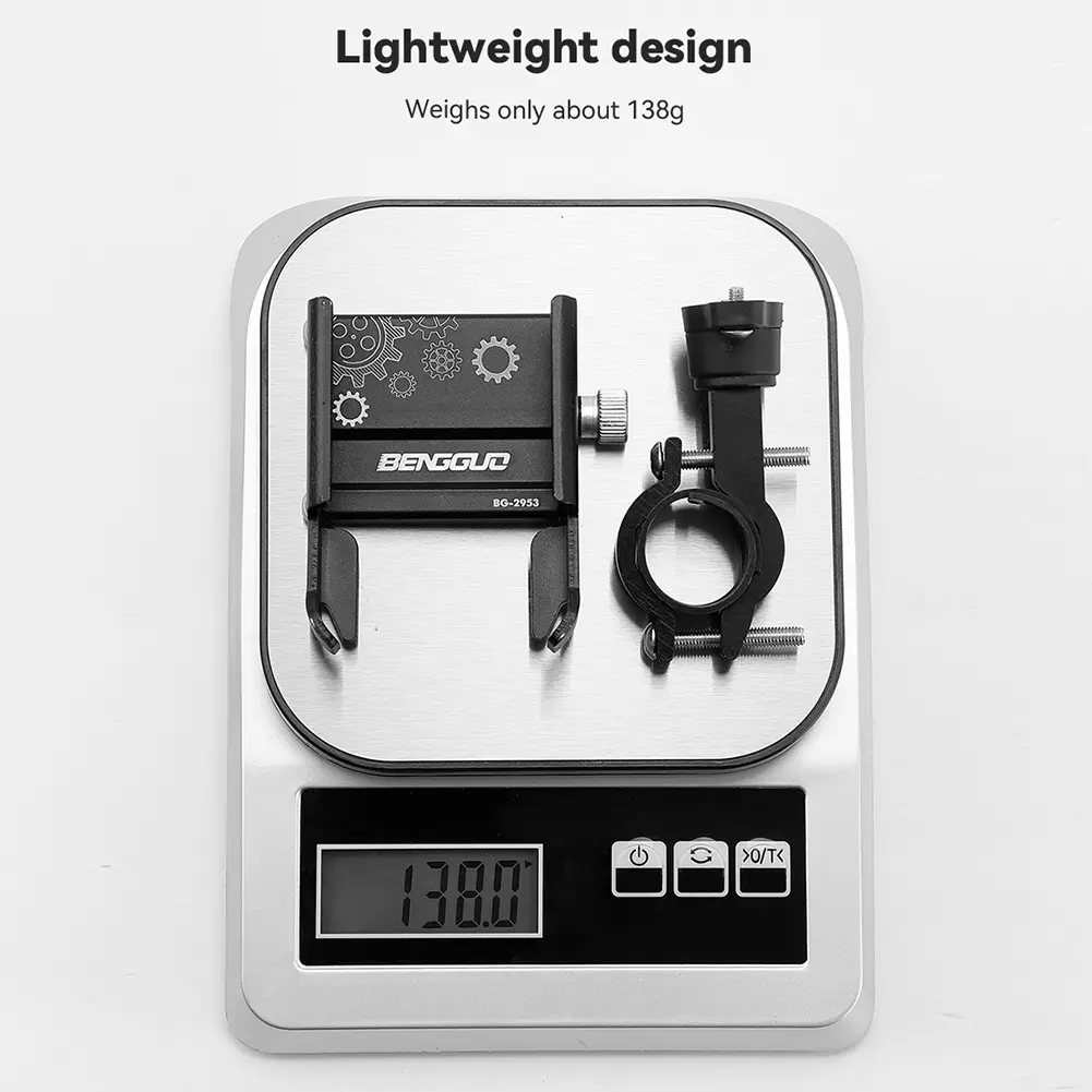 Handlebar Mobilephone Support Aluminium Alloy Mobile Phone Support 360 Degree Rotation Shockproof Cycling Equipment