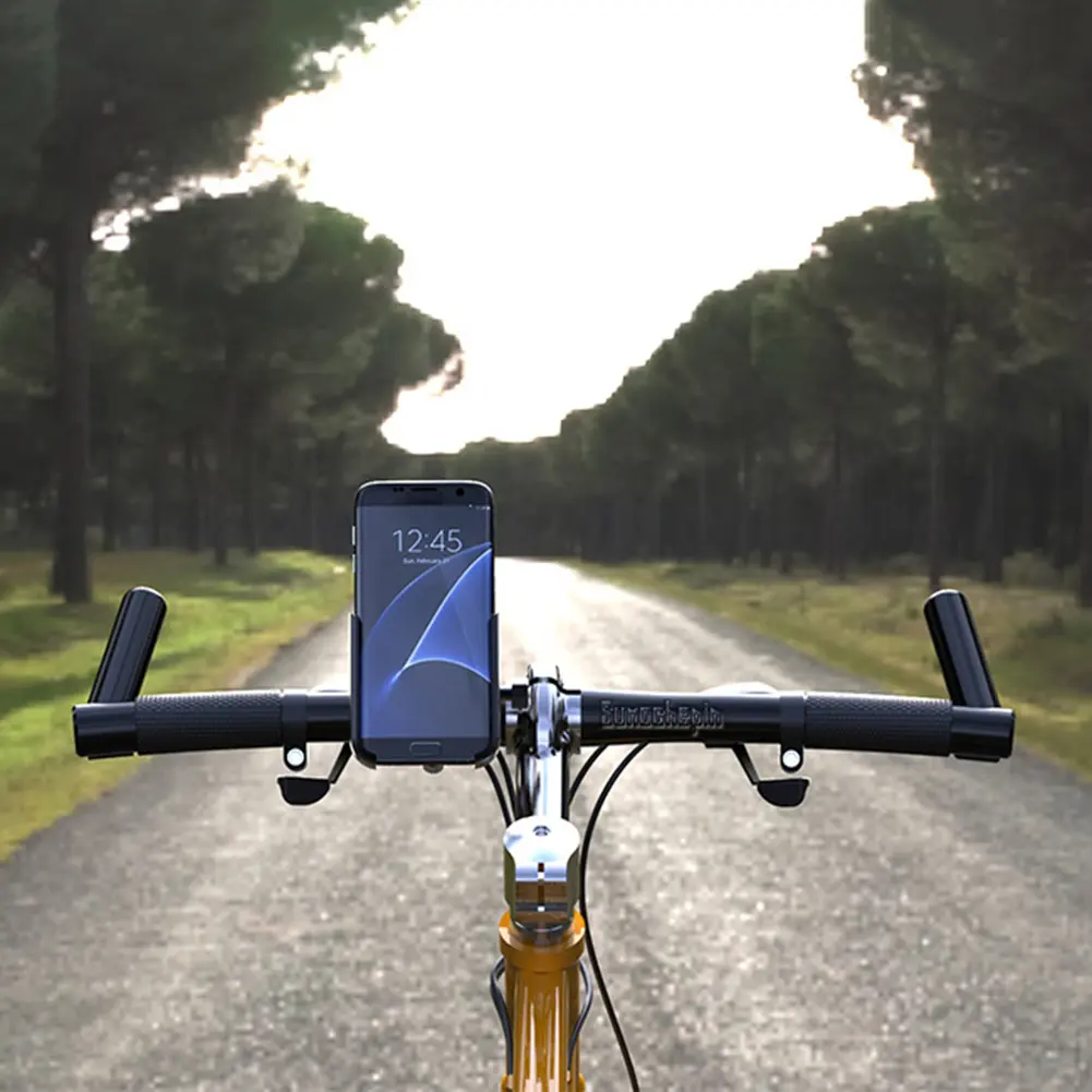 Bike Handlebar Mobilephone Support Aluminum Alloy 360 Degree Rotation Mobile Phone Support Shockproof Cycling Equipment
