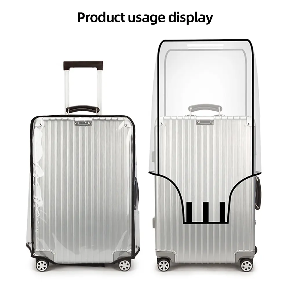 18-30inch Transparent Luggage Protector Cover Waterproof Suitcase Protector Cover Rolling Luggage Suitcase Cover Dustproof Cover
