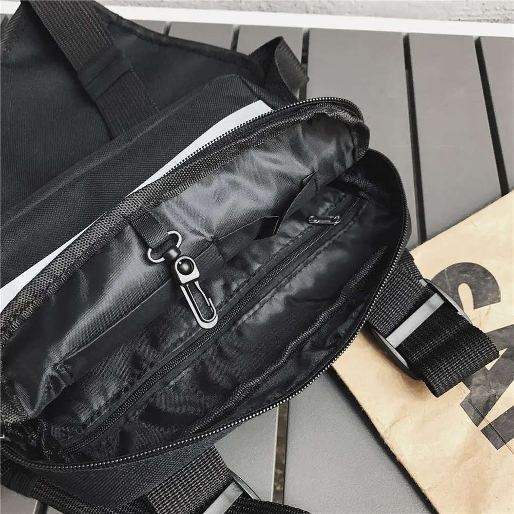Popular Belt Bag Sling Chest Pouch Multi-function Chest Bags Men Women Oxford Cloth Vest Hip-Hop Street Belt Pouch