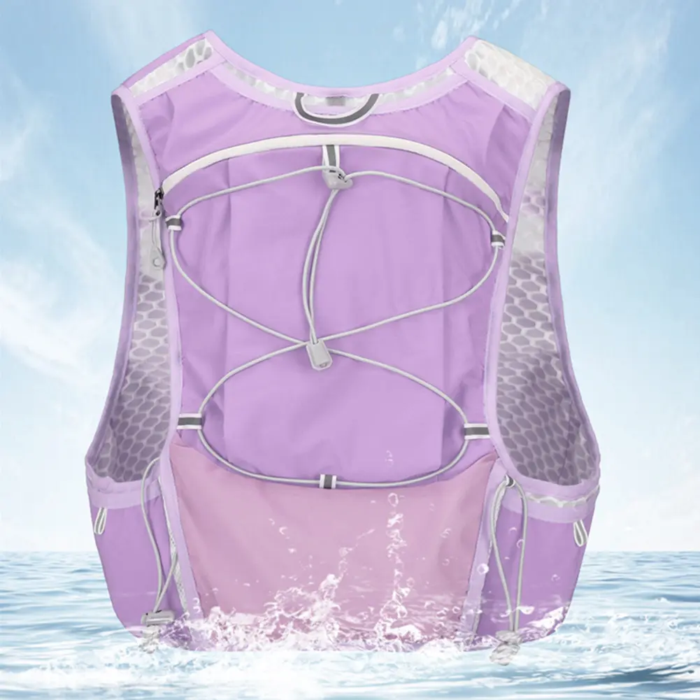 Hydration Running Vest Breathable Lightweight Running Vest Reflective Outdoors Hydration Pack for Marathon Cycling