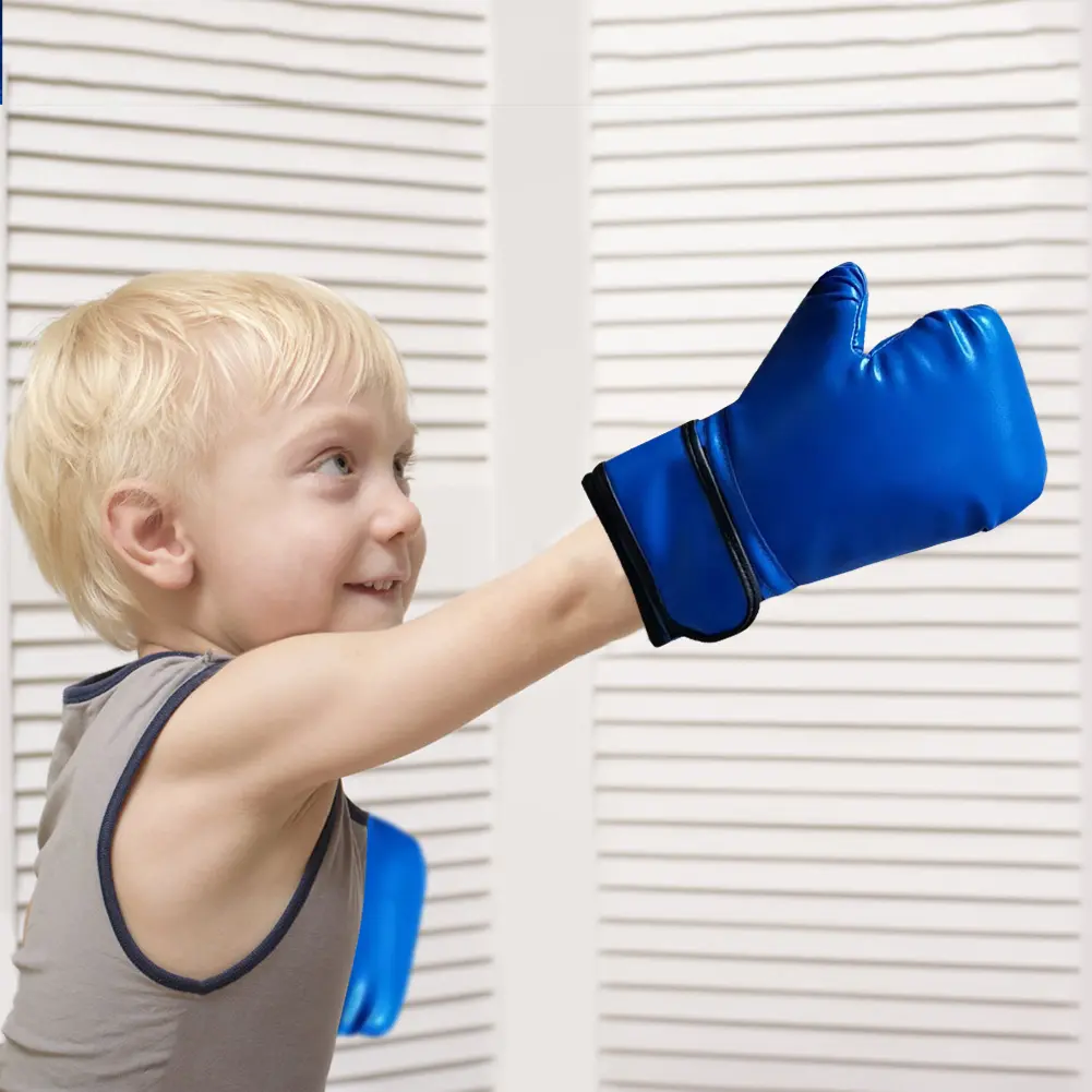 Kids Boxing Gloves Breathable Kickboxing Gloves PU Leather Muay Thai Mitts Taekwondo Mitts for Boys Girls Youth