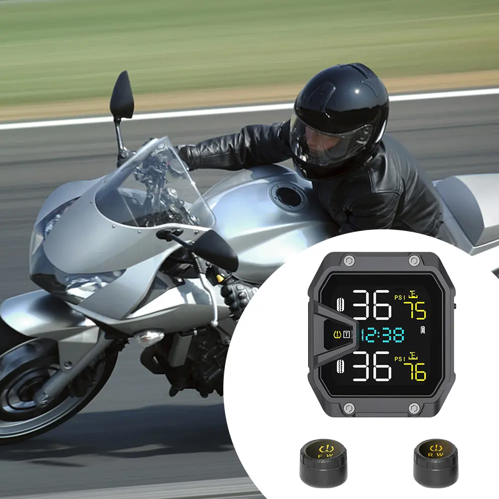 TPMS Motorcycle Tire Pressure Monitoring Tool IP65 Waterproof Motorbike Tyre Pressure Temperature Alarm Motorcycle Accessories