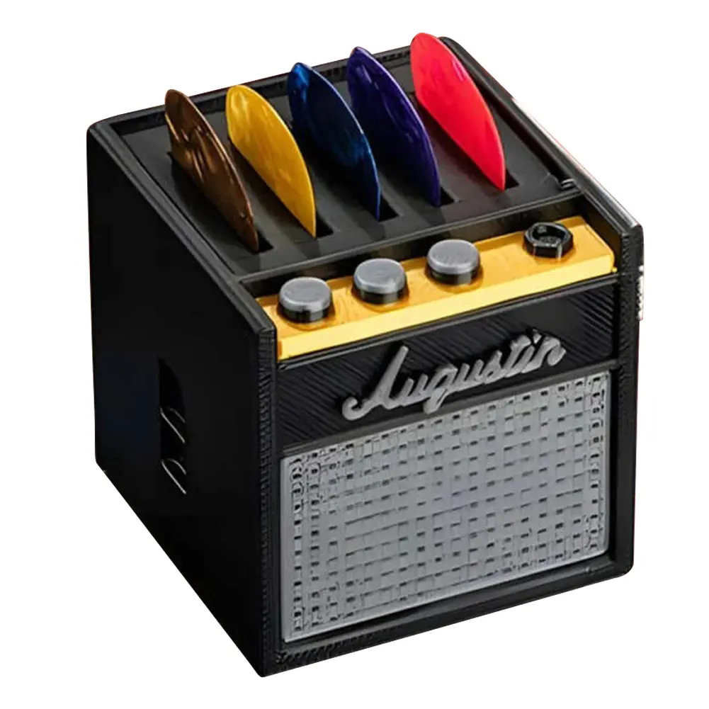 Plectrum Holder 3D Printed Amp Speaker Guitar Pick Holder Retro Guitar Amp Model for Bass Electric Acoustic Guitars Ukulele