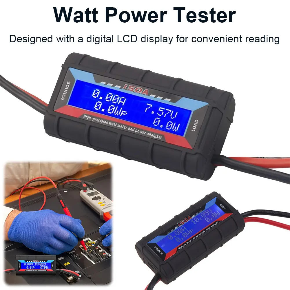 150A RC High Precision Current Power Analyzer Backlight LCD Display Digital Amp Watt Meter RC Battery Power Analyzer