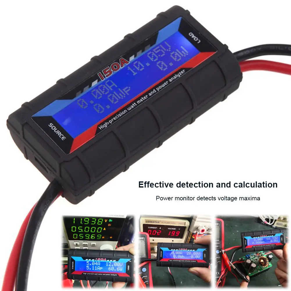 150A RC High Precision Current Power Analyzer Backlight LCD Display Digital Amp Watt Meter RC Battery Power Analyzer