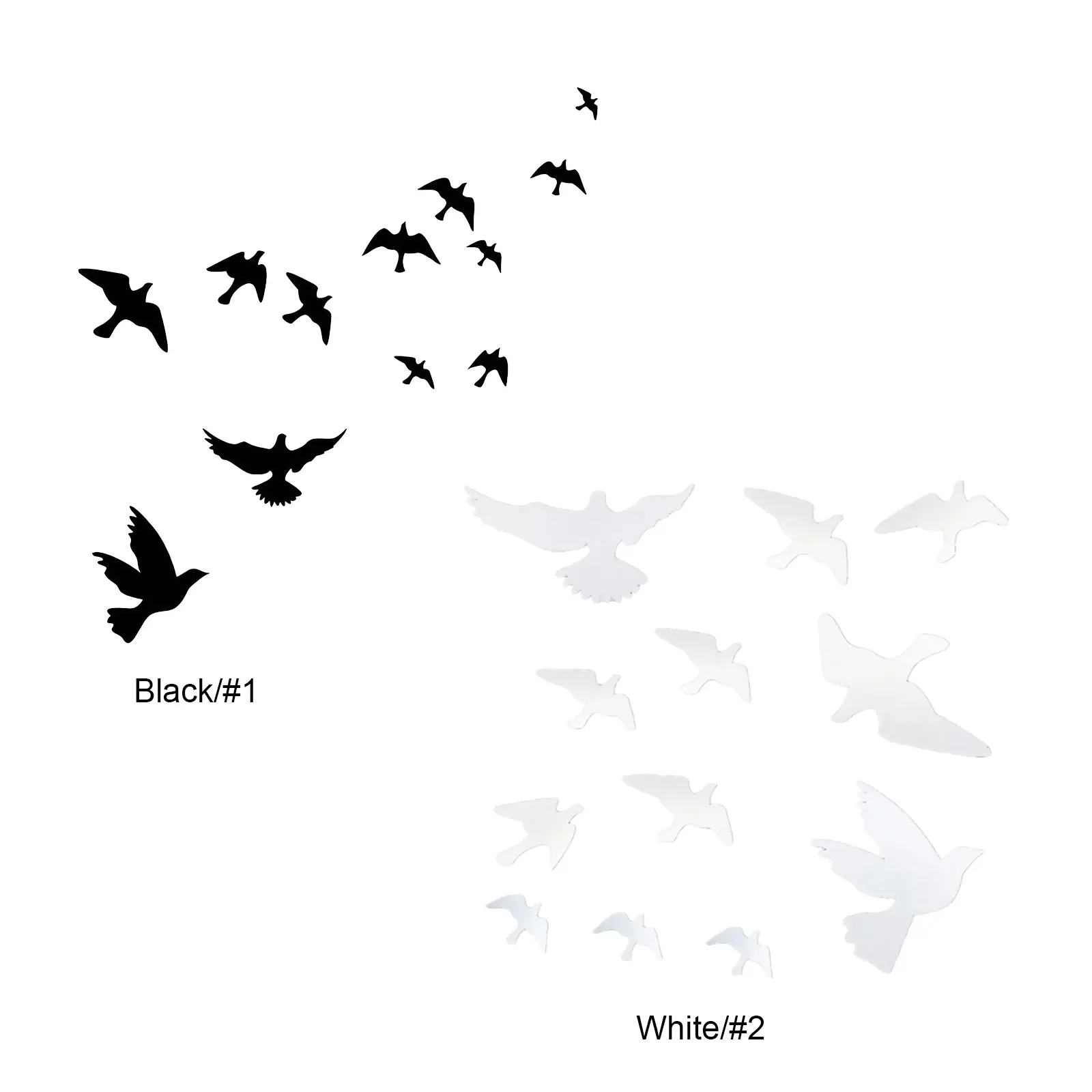 Window Alert Bird Stickers Set - Prevent Bird Strikes on Doors and Windows Glass