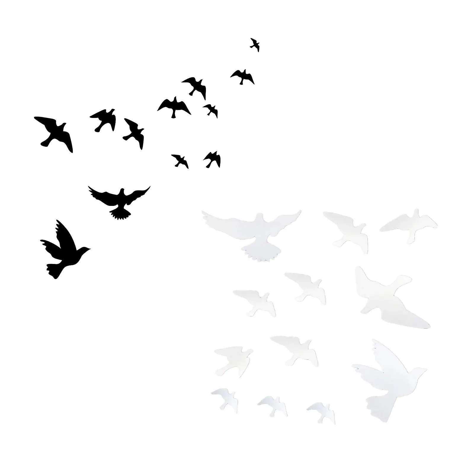 Window Alert Bird Stickers Set - Prevent Bird Strikes on Doors and Windows Glass