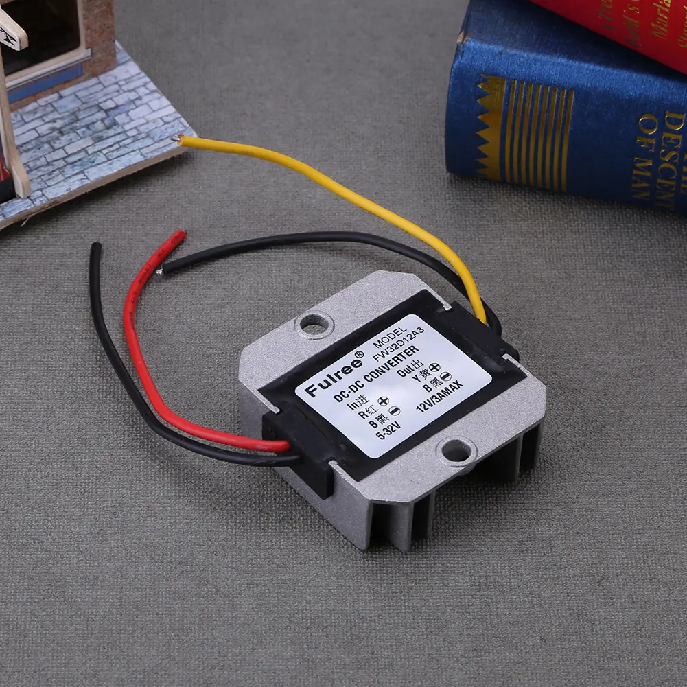 DC-DC Voltage Stabilizer 5-32V To 12V3A Voltage Regulator Intelligent Security Protection Automatic Boost Depressurization