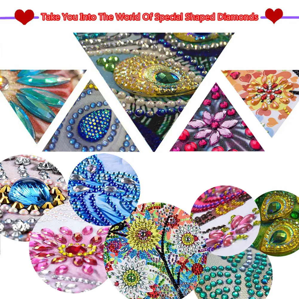 5D DIY Full Round Drill Diamond Painting Rose Kit Home Decor Art Craft 30x30cm