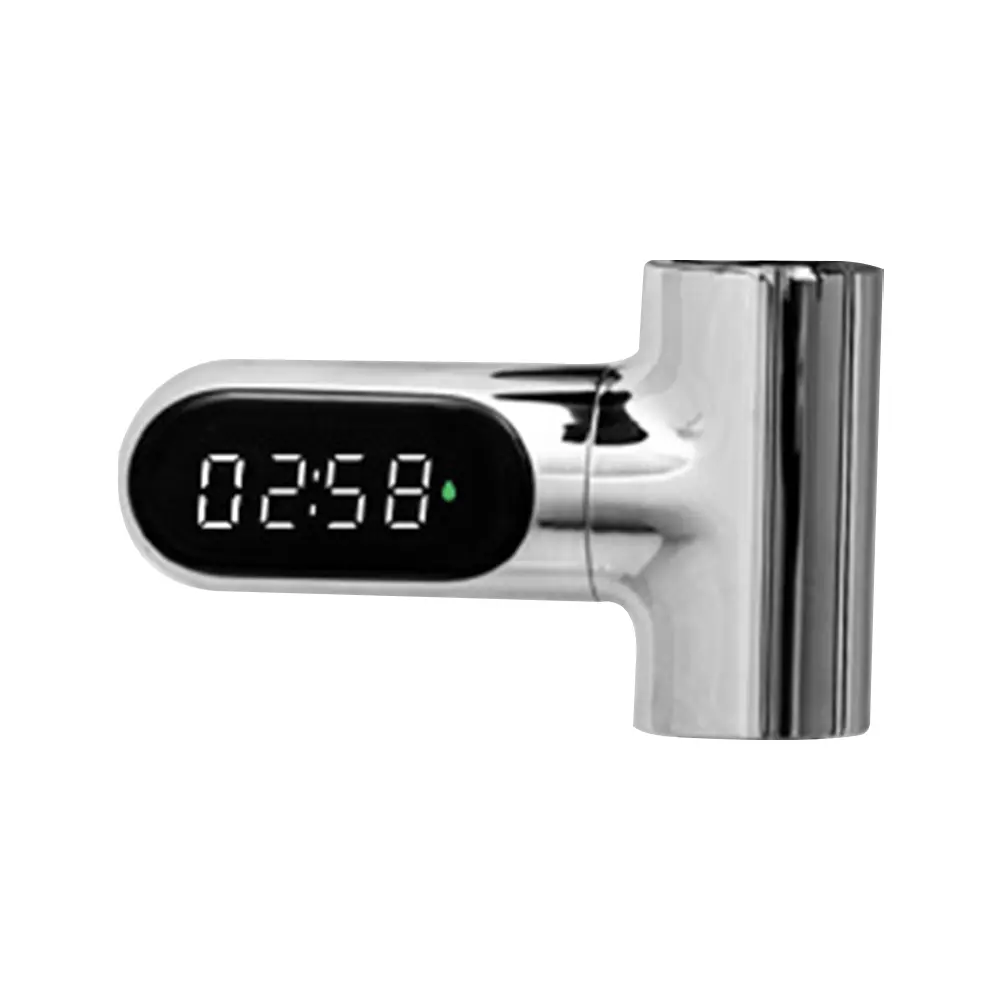 Faucet Shower Thermometer LED Digital Display Water Temperature Gauge Water Flow Self-Generated Electricity for Bathroom Shower