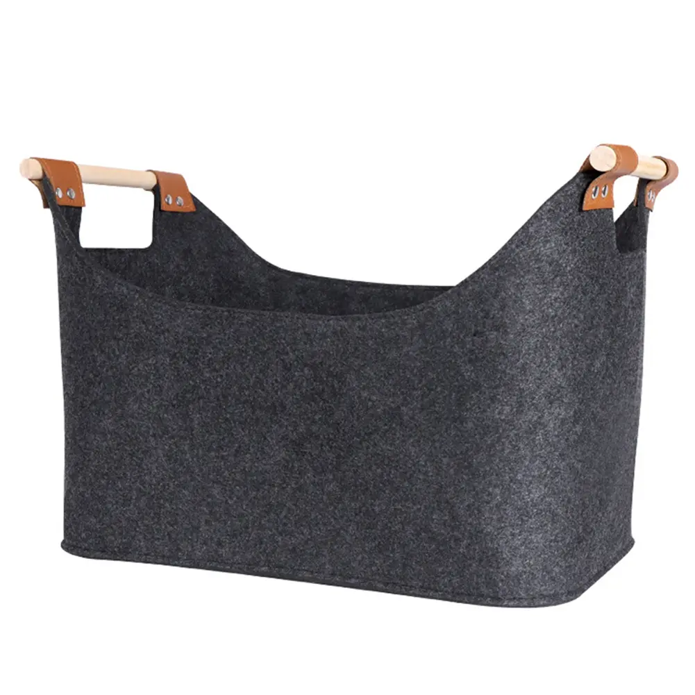 45 X 32 X 40 Cm Firewood Box Large Capacity 57 L Fireside Wood Carrier Holder Bag Wood Carrying Bag for Fireplace & Wood Stove