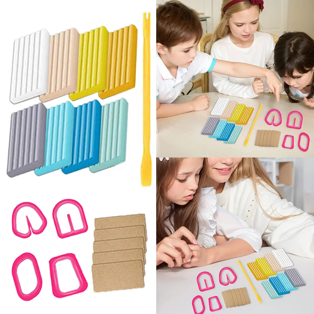 24 Colors Polymer Clay Modeling Clay Non-Toxic Modeling Baking Clay Starter Kit with Sculpting Tools for Artists Beginners