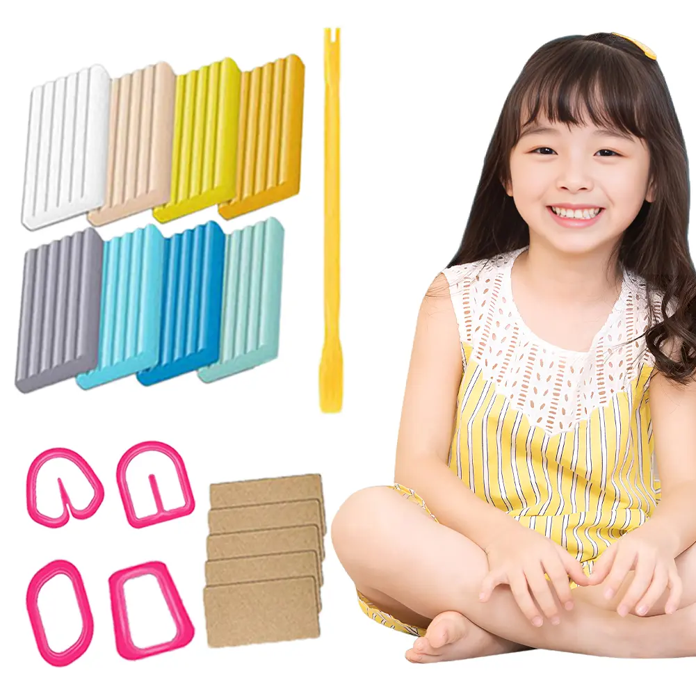 24 Colors Polymer Clay Modeling Clay Non-Toxic Modeling Baking Clay Starter Kit with Sculpting Tools for Artists Beginners
