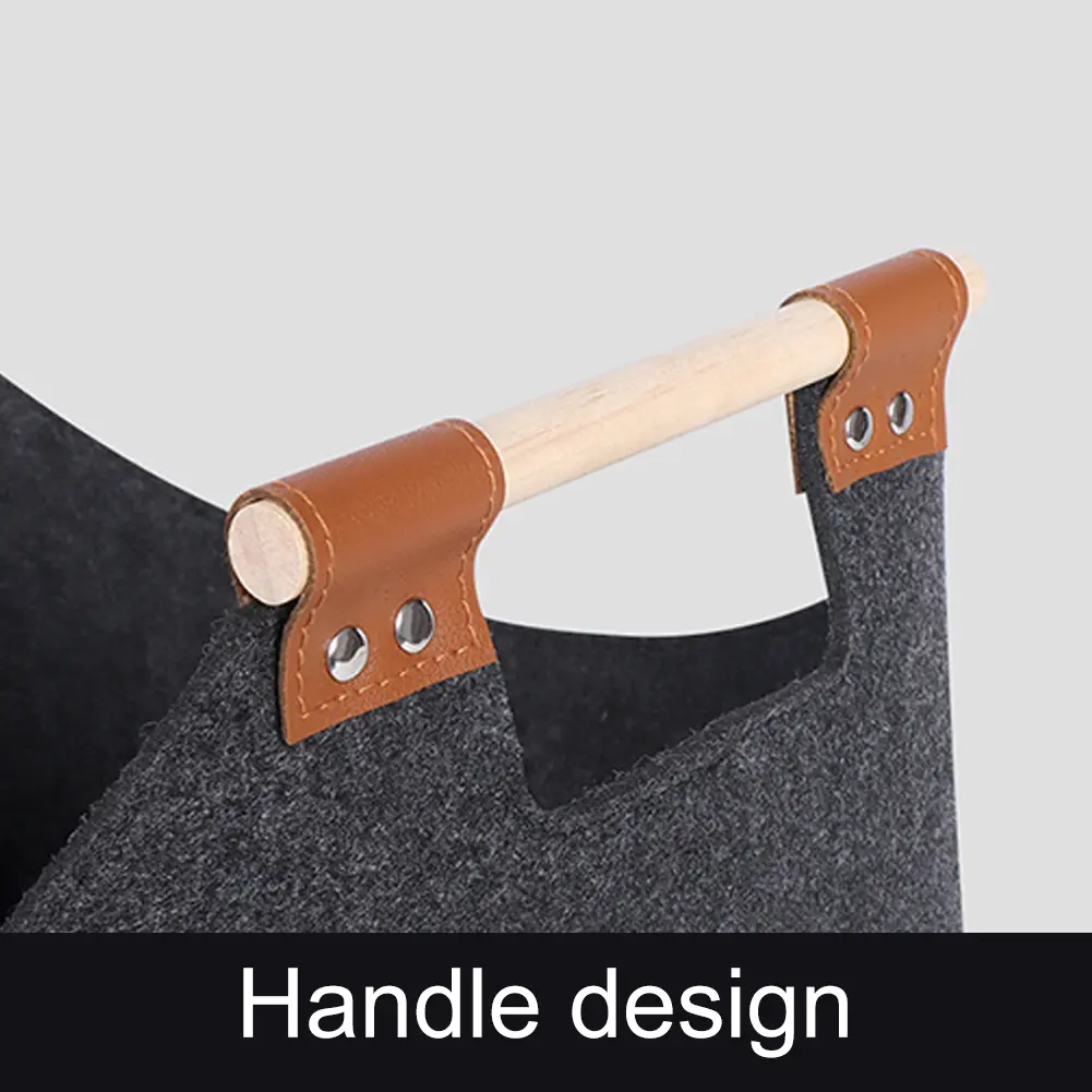 45 X 32 X 40 Cm Firewood Box Large Capacity 57 L Fireside Wood Carrier Holder Bag Wood Carrying Bag for Fireplace & Wood Stove
