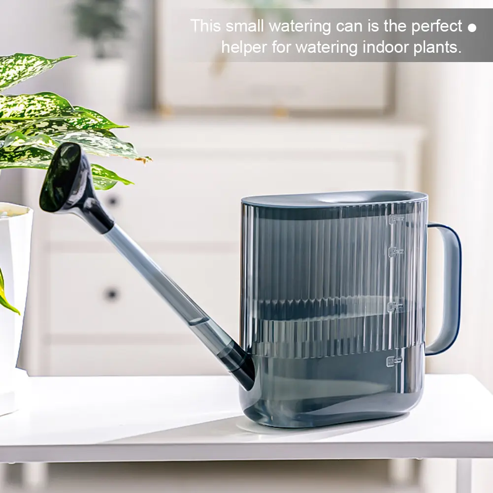1800ML Plastic Watering Can with Sprinkler Head Modern Water Can with Long Spout for Indoor and Outdoor Plants
