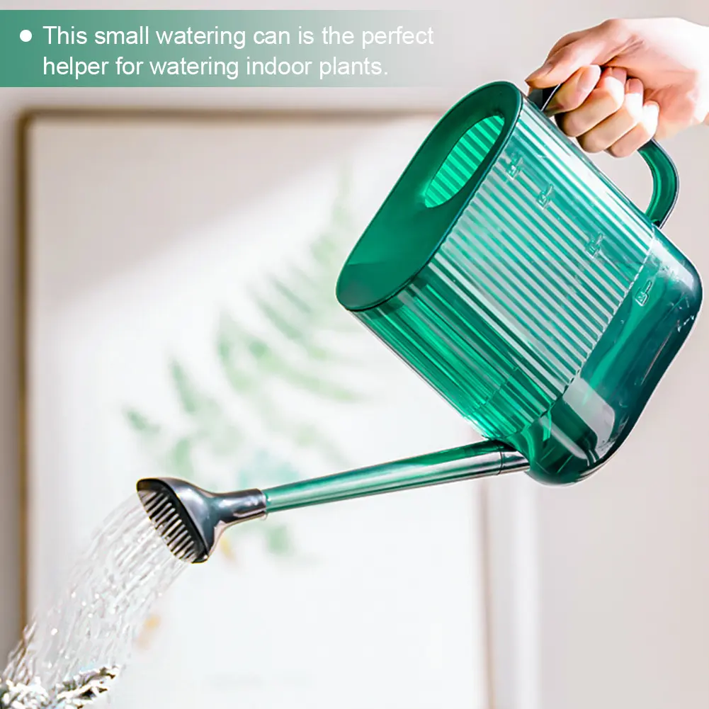 1800ML Plastic Watering Can with Sprinkler Head Modern Water Can with Long Spout for Indoor and Outdoor Plants