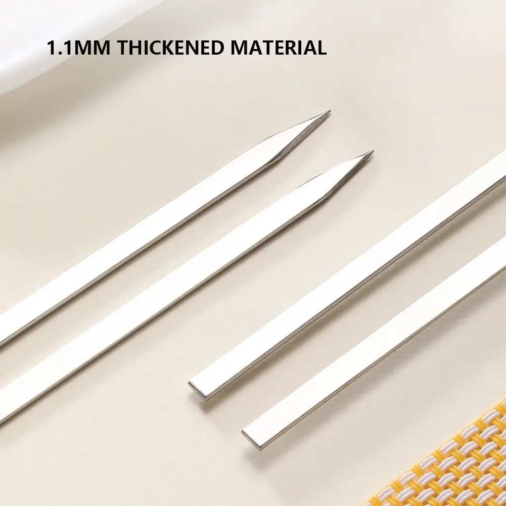 20 Pack Reusable Stainless Steel Barbecue Skewers for Outdoor Camping and Picnics Portable Grilling Tools