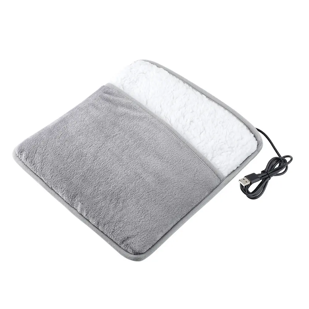 Electric Foot Warmer USB Heating Pad Multi-Function Heated Foot Cover Soft Portable Hand Warmer for Shoulders Feet Legs