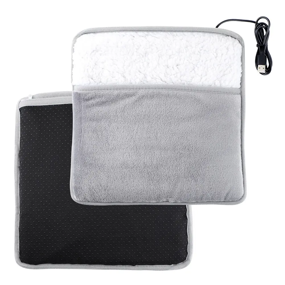 Electric Foot Warmer USB Heating Pad Multi-Function Heated Foot Cover Soft Portable Hand Warmer for Shoulders Feet Legs